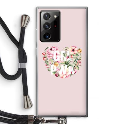 GRL PWR Flower: Samsung Galaxy Note 20 Ultra / Note 20 Ultra 5G Transparant Hoesje met koord
