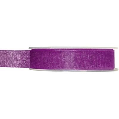 Organza sierlint - paars - 15 mm x 20 meter - Hobby decoratie lint - Cadeaulint