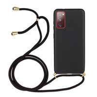 Lunso - Backcover hoes met koord - Samsung Galaxy S20 FE - Zwart Lunso - Backcover hoes met koord - Samsung Galaxy S20 FE - Zwart