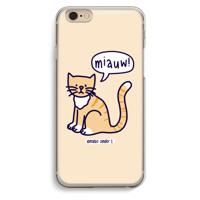Miauw: iPhone 6 / 6S Transparant Hoesje