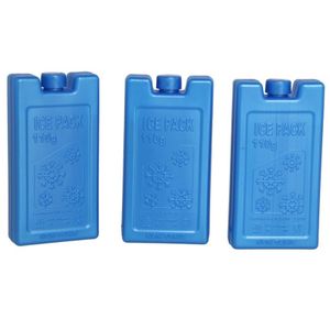 3x stuks Koelelementen 110 ml 6 x 10 cm blauw