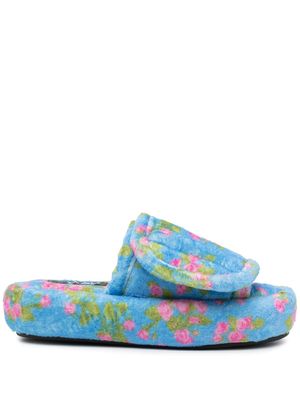 Natasha Zinko claquettes ACC à fleurs - Bleu