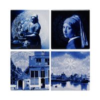 HEINEN - Delfts Blauw - Onderzetters Vermeer Delfts Blauw Set/4 - thumbnail