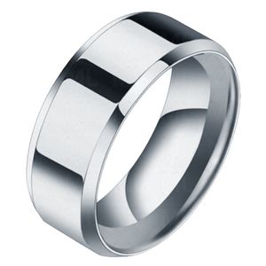 Heren ring Titanium Zilverkleurig 8mm