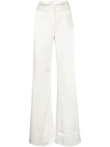 Galvan pantalon ample en satin à taille haute - Gris