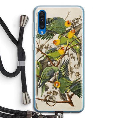 Carolinaparkiet: Samsung Galaxy A50 Transparant Hoesje met koord