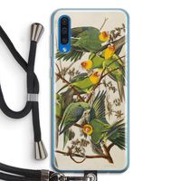 Carolinaparkiet: Samsung Galaxy A50 Transparant Hoesje met koord