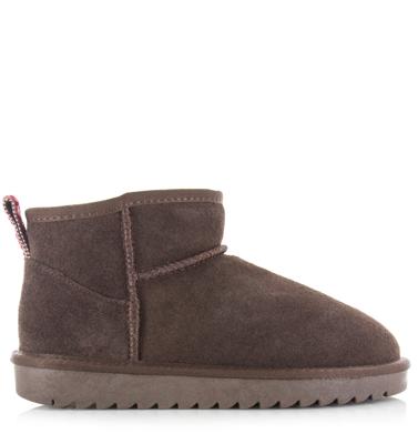 Shoecolate Classic Fur boot chocolate Suede Dames