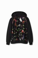 Sweatshirt met borduursels en tule - BLACK - L