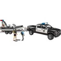 RAM 2500 politietruck met boot + trailer en 2 figuren Modelvoertuig - thumbnail
