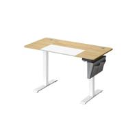 In hoogte verstelbaar bureau met geheugenfunctie, Pastelgeel + basiswit / 60 x 120 cm