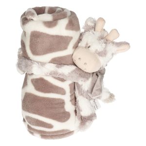 Baby/kinder dekentje met koe/stier knuffel