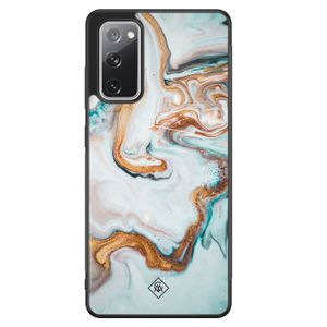 Samsung Galaxy S20 FE hoesje - Marmer blauw goud