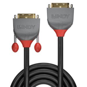 LINDY 36230 DVI-kabel DVI Verlengkabel DVI-D 24+1-polige stekker, DVI-D 24+1-polige bus 0.50 m Zwart