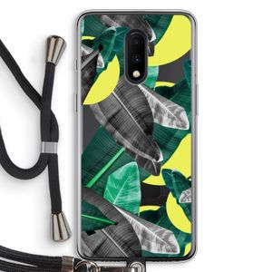 Fantasie jungle: OnePlus 7 Transparant Hoesje met koord