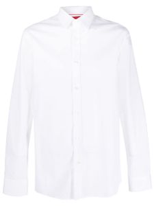 BOSS chemise en coton à coupe droite - Blanc