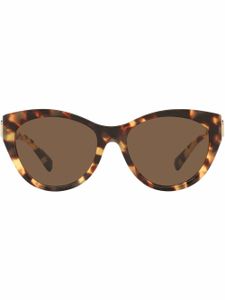 VALENTINO GARAVANI EYEWEAR lunettes de soleil à monture papillon - Marron