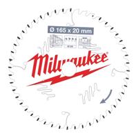 Milwaukee Cirkelzaagblad voor Hout | Ø 165mm Asgat 20mm 48T - 4932471295