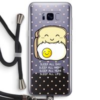 Sleep All Day: Samsung Galaxy S8 Plus Transparant Hoesje met koord