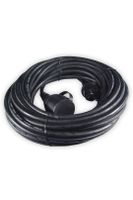 Rubber verlengkabel 3x1.5mm2, met stekker/contrastekker IP44, 15m - Calex