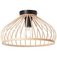 Brilliant Plafondlamp Norah Ø 34cm zwart met hout 99893/76