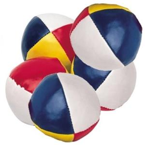 Jongleerbal - 5x - gekleurd - 6,5 cm - sport en spel ballen - circus artiest