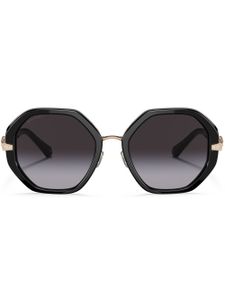 Bvlgari lunettes de soleil teintées à monture ronde - Noir