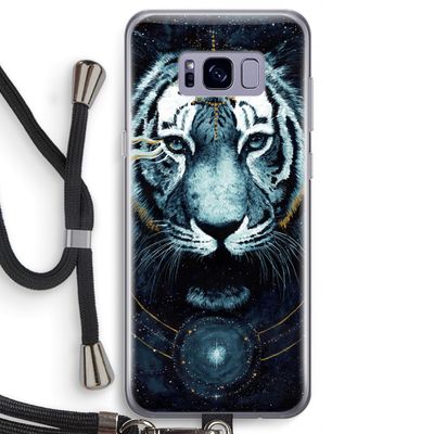 Darkness Tiger: Samsung Galaxy S8 Transparant Hoesje met koord
