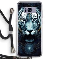 Darkness Tiger: Samsung Galaxy S8 Transparant Hoesje met koord