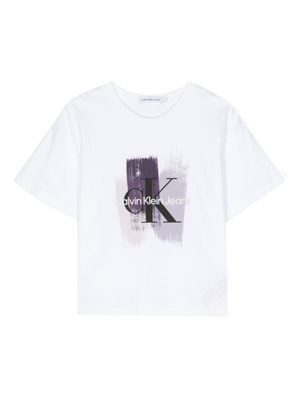 Calvin Klein Kids t-shirt à imprimé graphique - Blanc