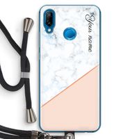 Marmer in stijl: Huawei P20 Lite Transparant Hoesje met koord
