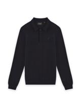 Lyle & Scott winter polo shirt jongens - donker navy blauw - longsleeve, gebreid Lyle & Scott winter polo shirt jongens - donker navy blauw - longsleeve, gebreid