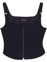 TOM FORD zip-up corset tank top - Noir - thumbnail