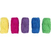 Creativ Company Katoengaren, afm 8/4, l: 5x50 m, kleurrijk, 5x20 gr/ 1 doos