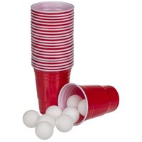 Beer pong bekers met balletjes 37 delig   -