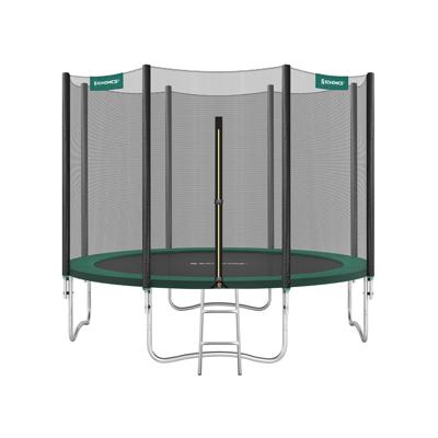 Trampoline met met veiligheidsnet beklede stangen, Groente / 305 cm