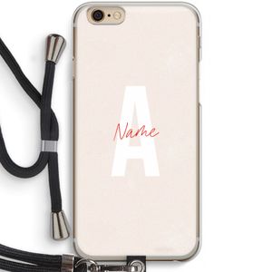 Strawberry Milkshake: iPhone 6 / 6S Transparant Hoesje met koord