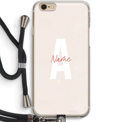 Strawberry Milkshake: iPhone 6 / 6S Transparant Hoesje met koord