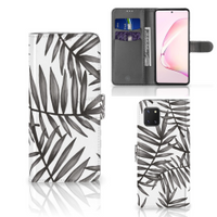 Samsung Note 10 Lite Hoesje Leaves Grey - thumbnail