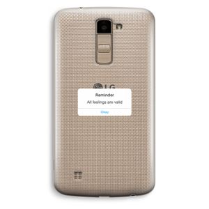 Reminder: LG K10 (2016) Transparant Hoesje