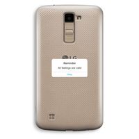 Reminder: LG K10 (2016) Transparant Hoesje
