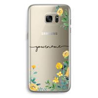 Gele bloemen: Samsung Galaxy S7 Edge Transparant Hoesje - thumbnail