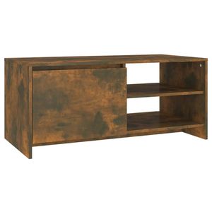 vidaXL Salontafel 102x50x45 cm bewerkt hout gerookt eikenkleurig