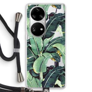 Bananenbladeren: Huawei P50 Pro Transparant Hoesje met koord