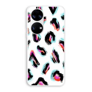 Cheetah color: Huawei P50 Transparant Hoesje