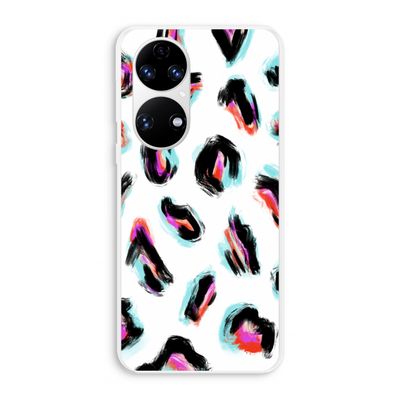 Cheetah color: Huawei P50 Transparant Hoesje