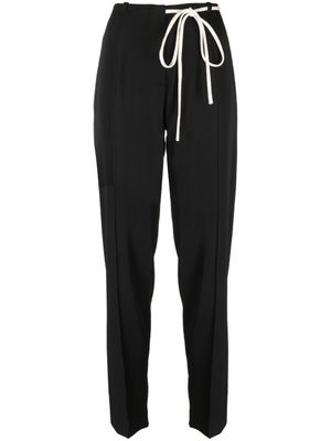 Sara Lanzi pantalon à taille à lien de resserrage - Noir