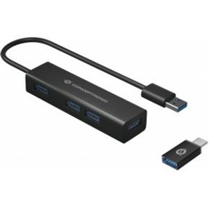 Conceptronic HUBBIES06B interface hub USB 3.2 Gen 1 (3.1 Gen 1) Type-A 5000 Mbit/s Zwart
