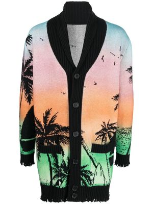 Philipp Plein cardigan à imprimé Hawaii - Rose