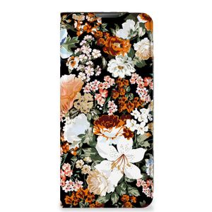 Smart Cover voor Motorola Moto E20 Dark Flowers